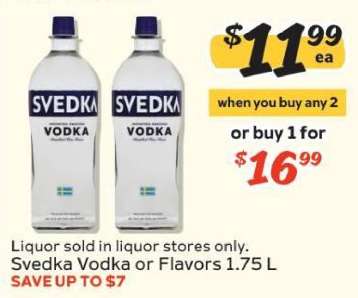 Svedka Vodka or Flavors