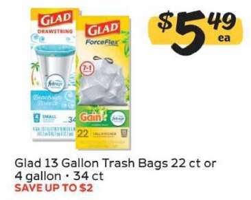 Glad 13 Gallon Trash Bags