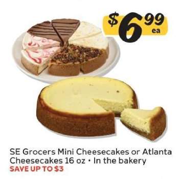 SE Grocers Mini Cheesecakes or Atlanta Cheesecakes