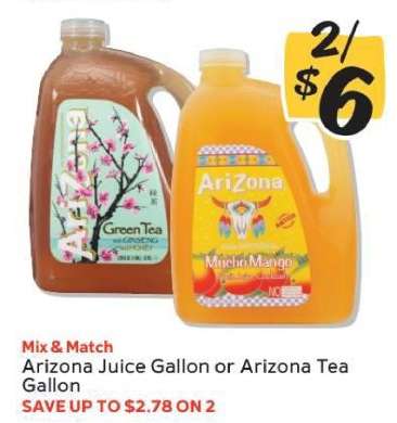 Arizona Juice Gallon or Arizona Tea Gallon