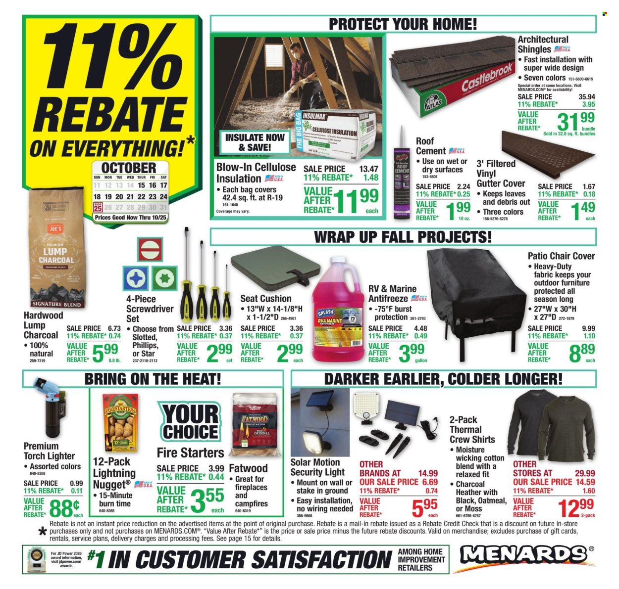 Menards ad  - 10.15.2026 - 10.25.2026. Page 1