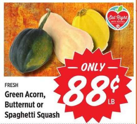Green Acorn, Butternut or Spaghetti Squash
