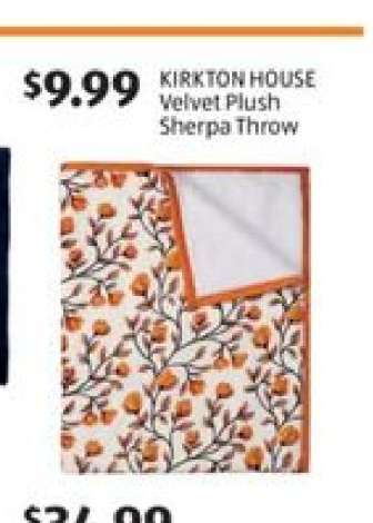 KIRKTON HOUSE Velvet Plush Sherpa Throw