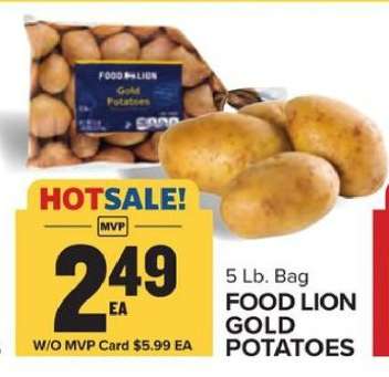 FOOD LION GOLD POTATOES