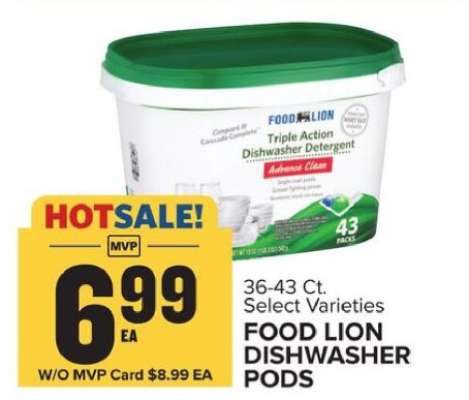 FOOD LION DISHWASHER PODS