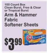 Arm & Hammer Fabric Softener Sheets