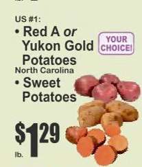 Red A or Yukon Gold Potatoes / Sweet Potatoes
