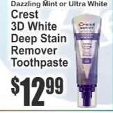 Crest 3D White Deep Stain Remover Toothpaste