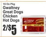 Gwaltney Great Dogs Chicken Hot Dogs