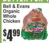 Bell & Evans Organic Whole Chicken