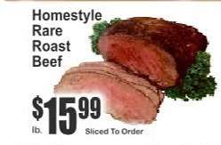 Homestyle Rare Roast Beef