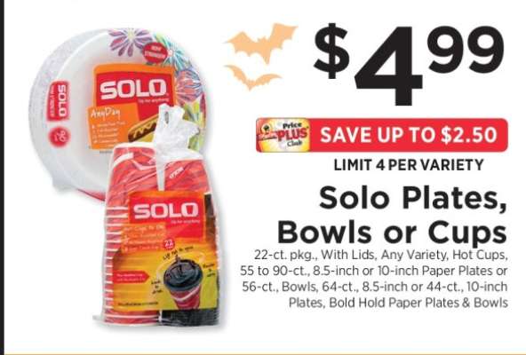 Solo Plates, Bowls or Cups