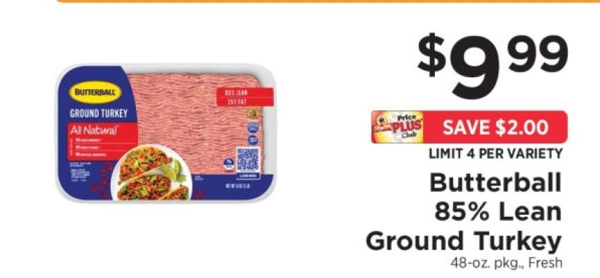 Butterball 85% Lean Ground Turkey
