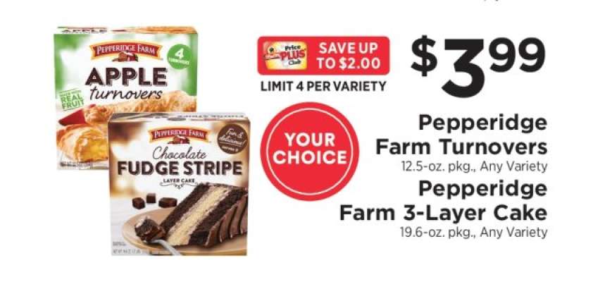 Pepperidge Farm Turnovers / Pepperidge Farm 3-Layer Cake