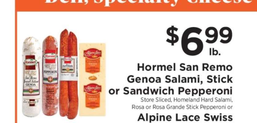 Hormel San Remo Genoa Salami, Stick or Sandwich Pepperoni
