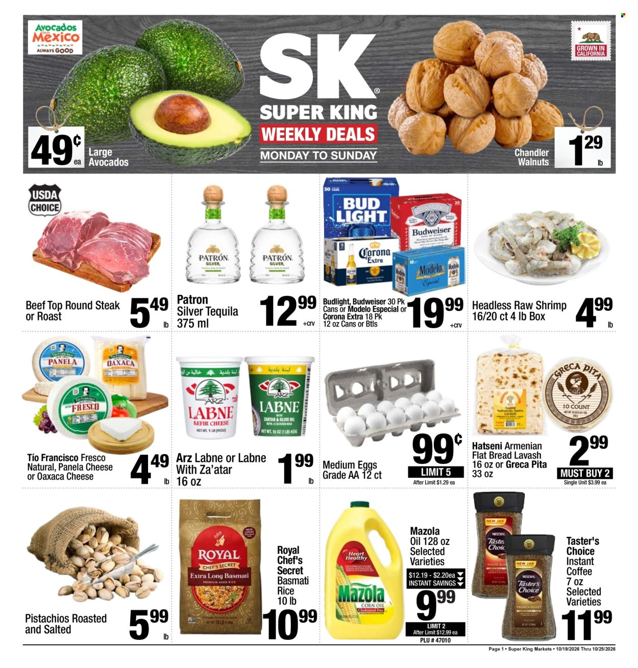 Super King Markets ad  - 10.19.2026 - 10.25.2026. Page 1