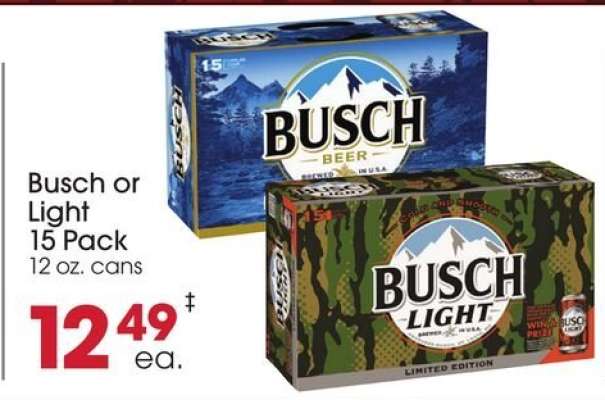 Busch or Light 15 Pack