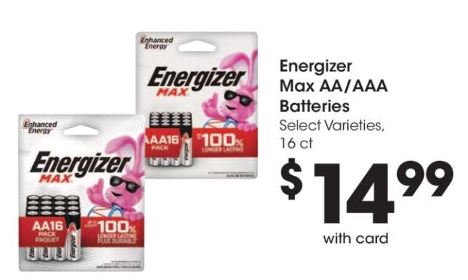 Energizer Max AA/AAA Batteries