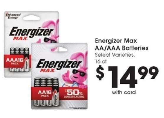 Energizer Max AA/AAA Batteries