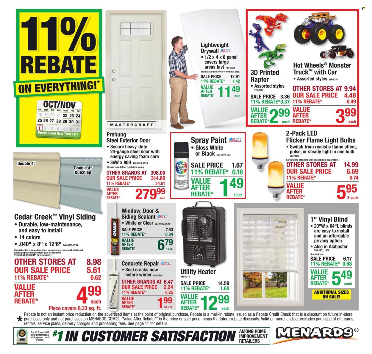 Menards ad  - 10.22.2026 - 11.01.2026. Page 1