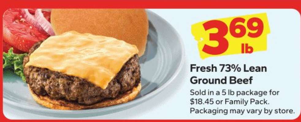Fresh 73% Lean Ground Beef