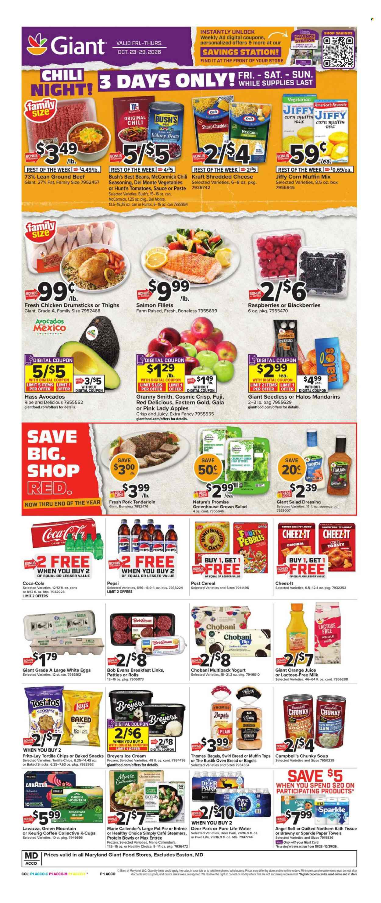 Giant Food ad  - 10.23.2026 - 10.29.2026. Page 1