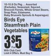 Birds Eye Steamfresh Plain Vegetables