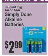 Simply Done Alkaline Batteries