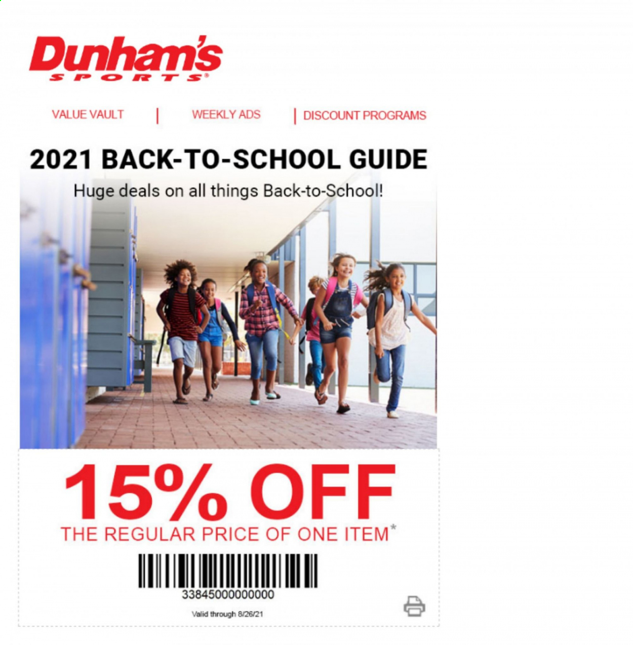 Dunham's Sports ad  - 07.22.2021 - 08.26.2021.
