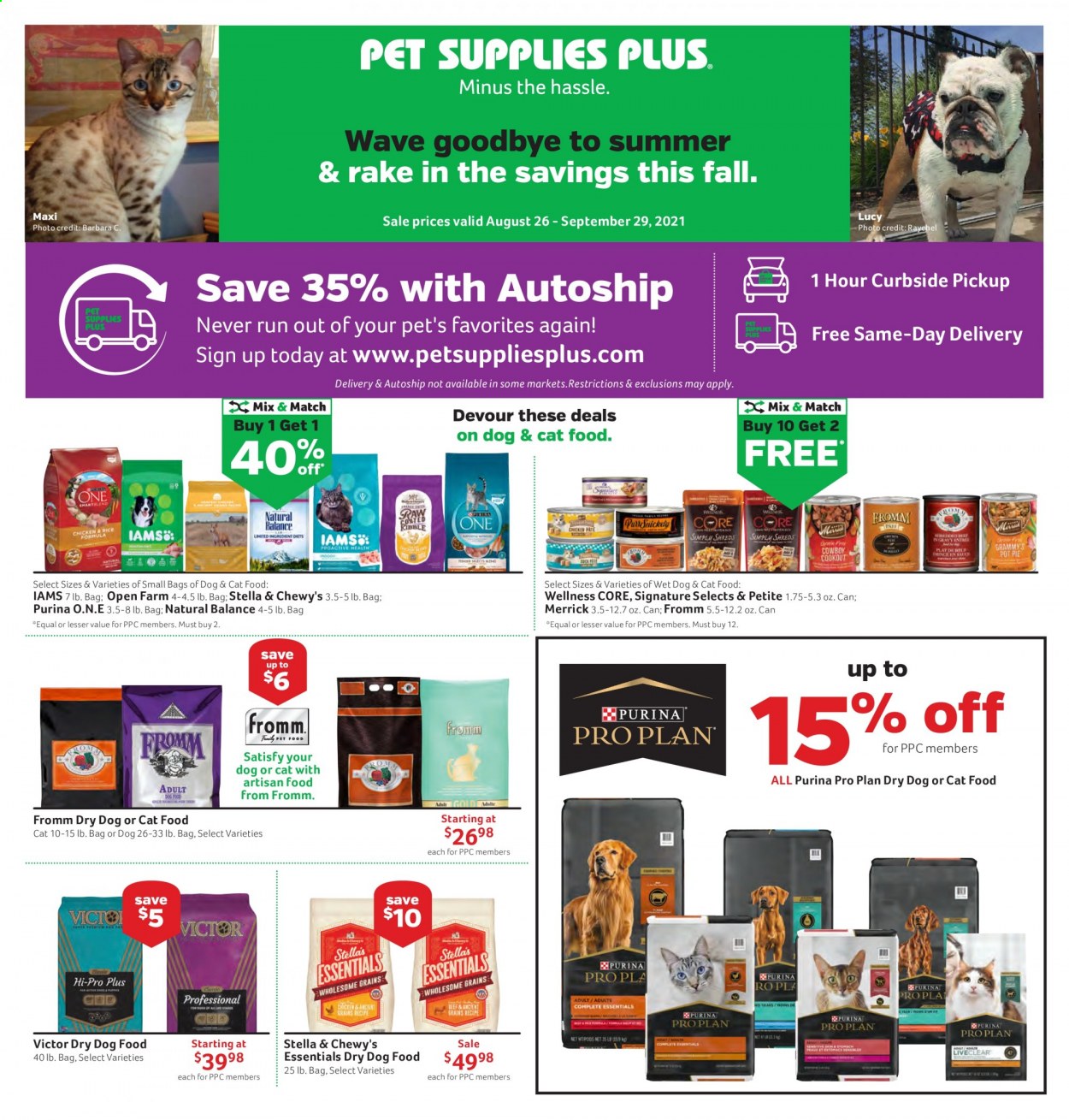Pet Supplies Plus ad  - 08.28.2021 - 09.29.2021.