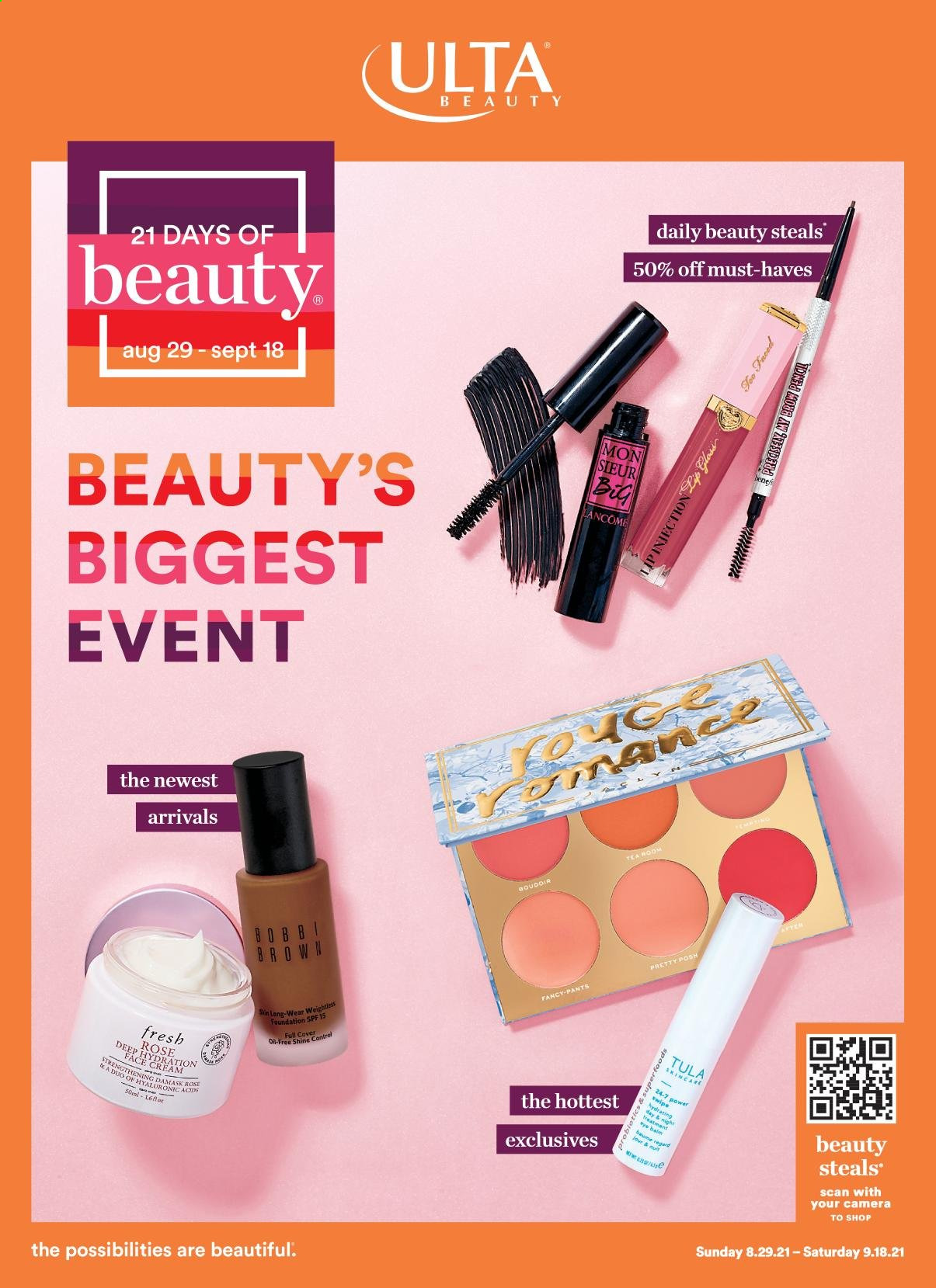 Ulta Beauty ad  - 08.29.2021 - 09.18.2021.