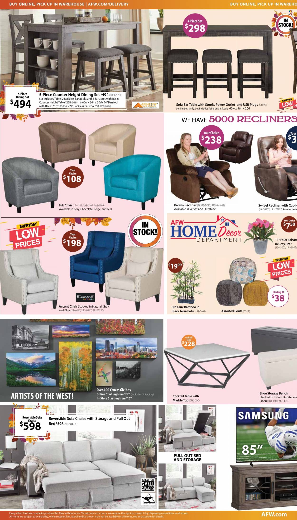 American Furniture Warehouse ad  - 10.17.2021 - 10.24.2021.