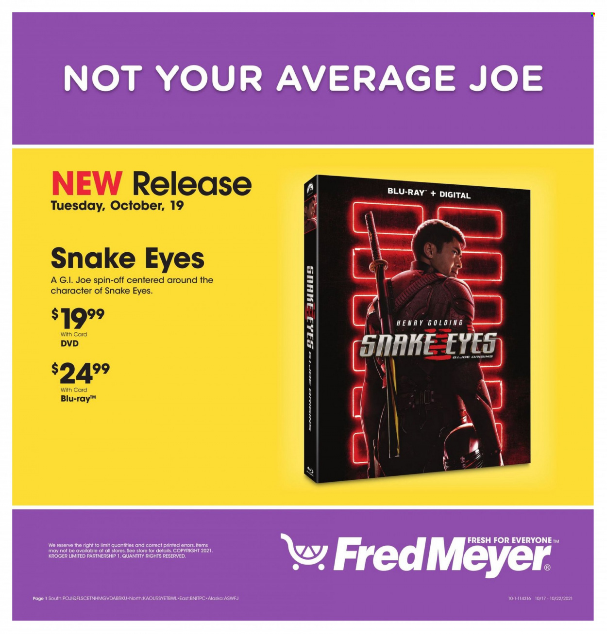 Fred Meyer ad  - 10.17.2021 - 10.22.2021.