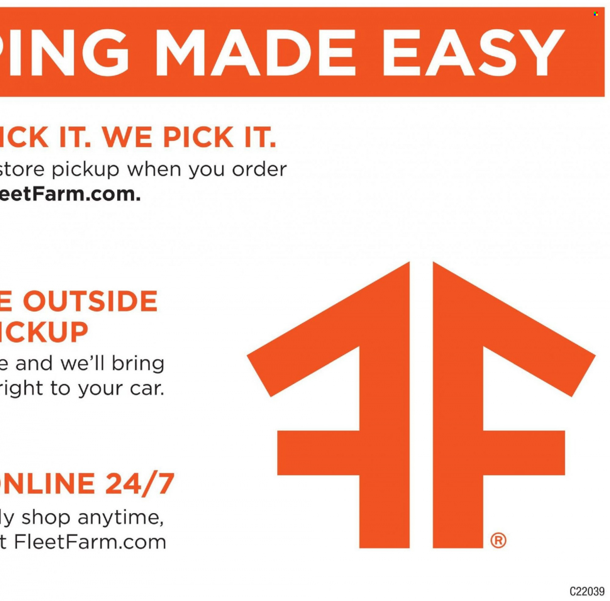 Fleet Farm ad  - 01.14.2022 - 01.22.2022.