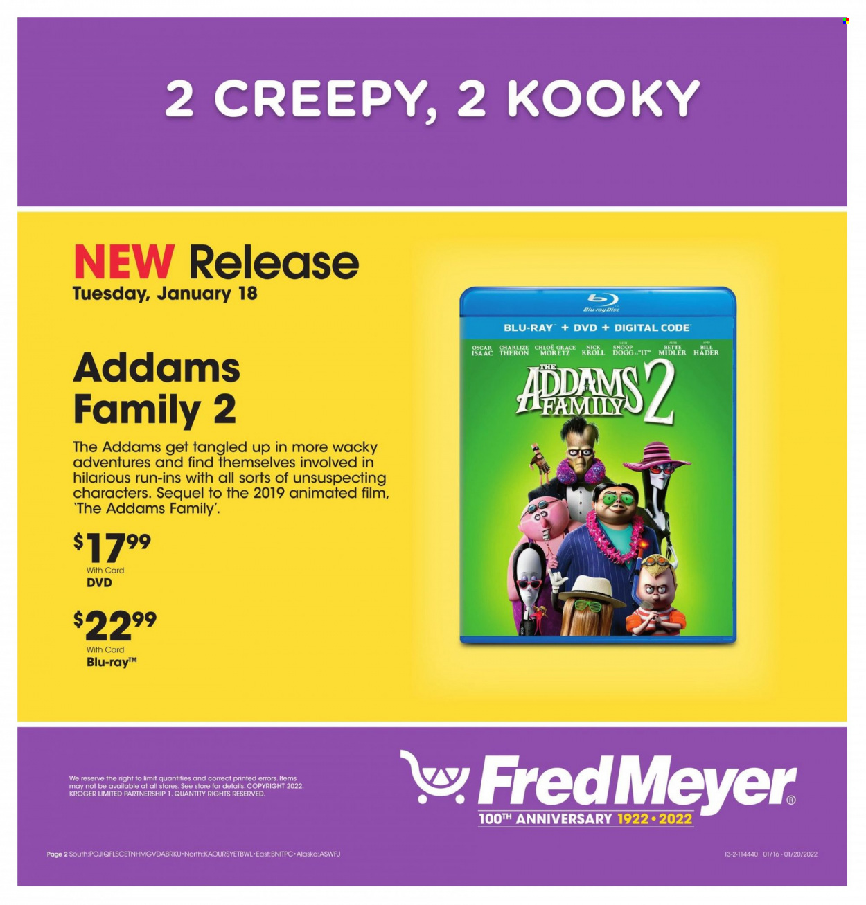 Fred Meyer ad  - 01.16.2022 - 01.20.2022.