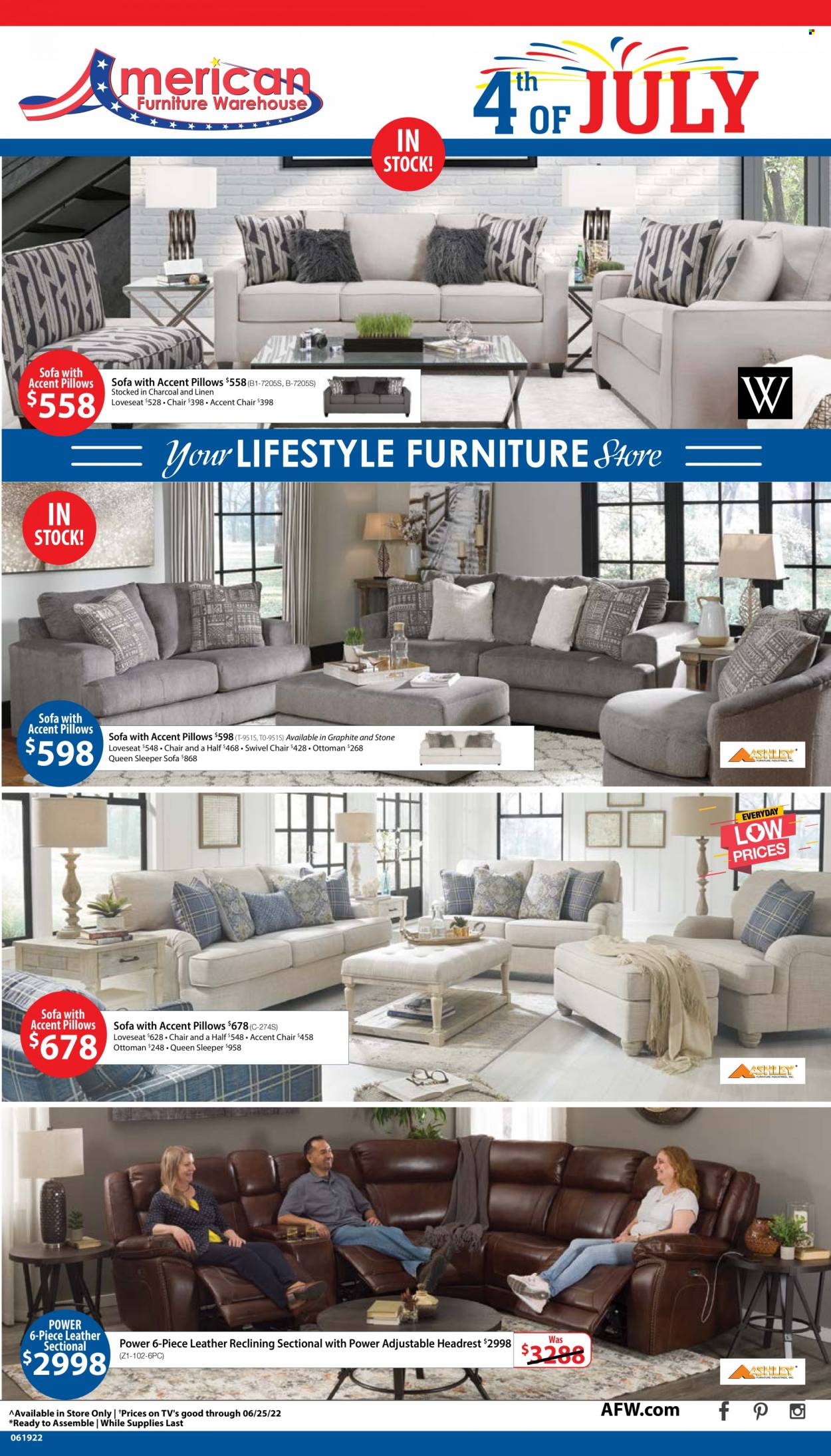 American Furniture Warehouse ad  - 06.19.2022 - 06.25.2022.