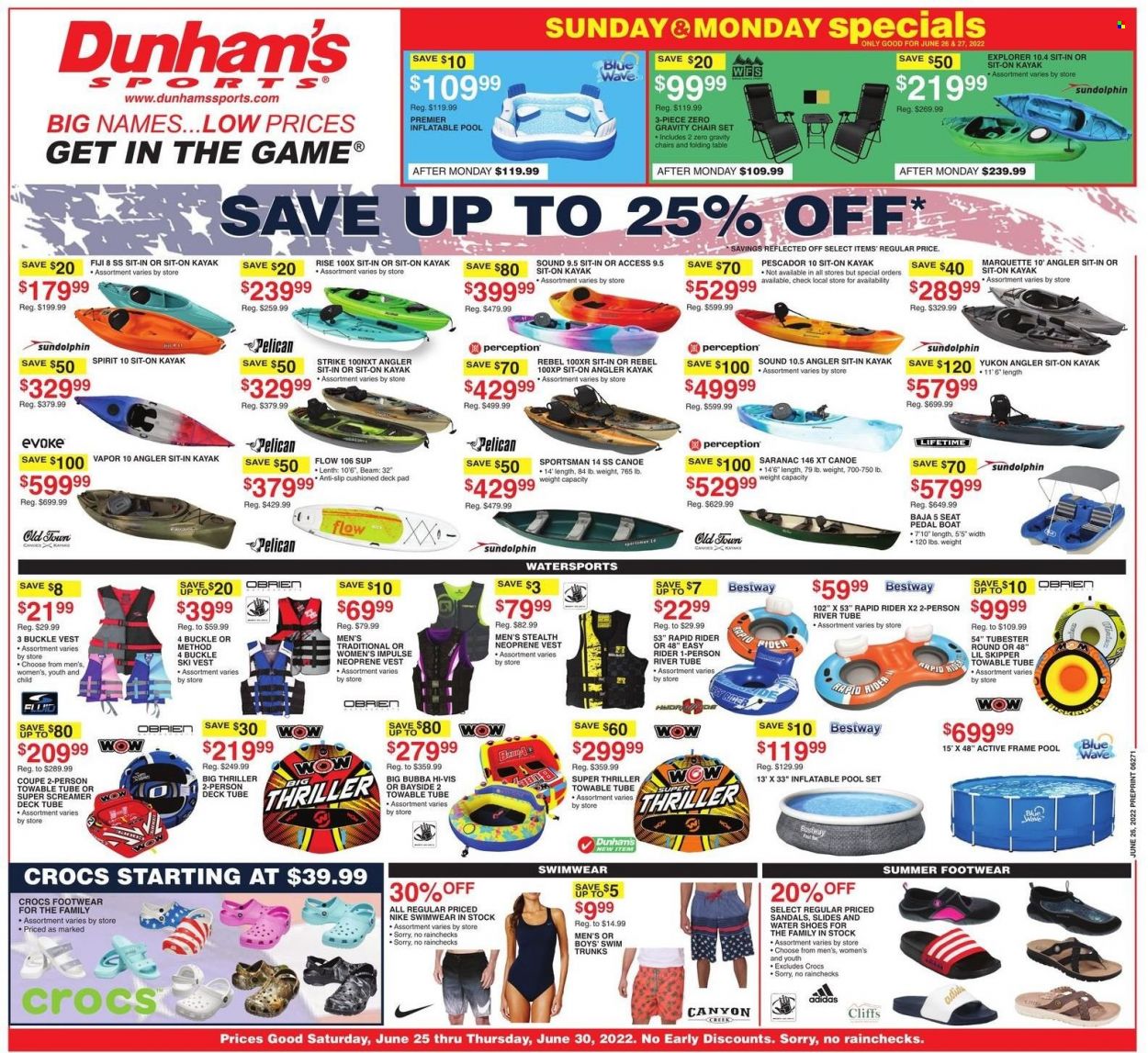Dunham's Sports ad  - 06.25.2022 - 06.30.2022.