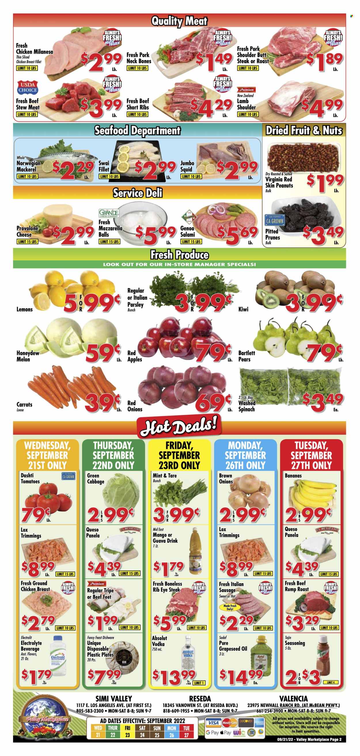 Valley Marketplace ad  - 09.21.2022 - 09.27.2022.