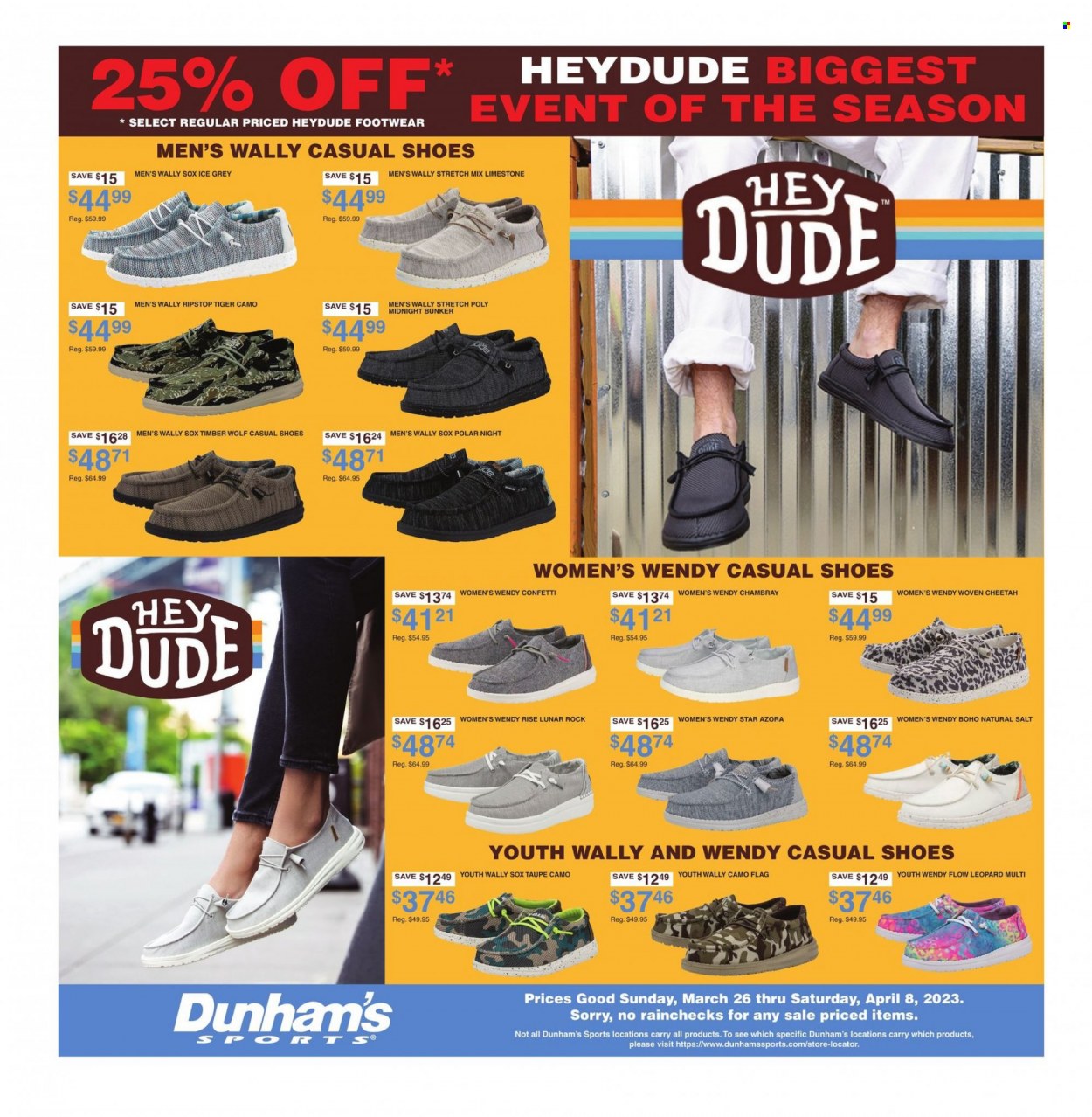 Dunham's Sports ad  - 03.26.2023 - 04.08.2023.
