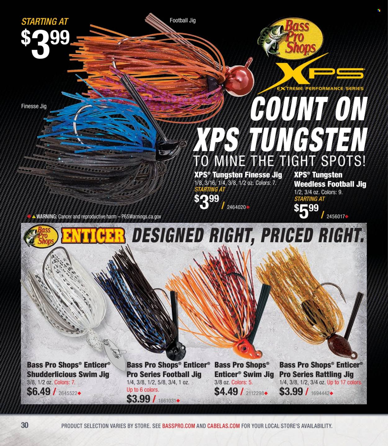 Bass Pro Shops flyer . Page 30.