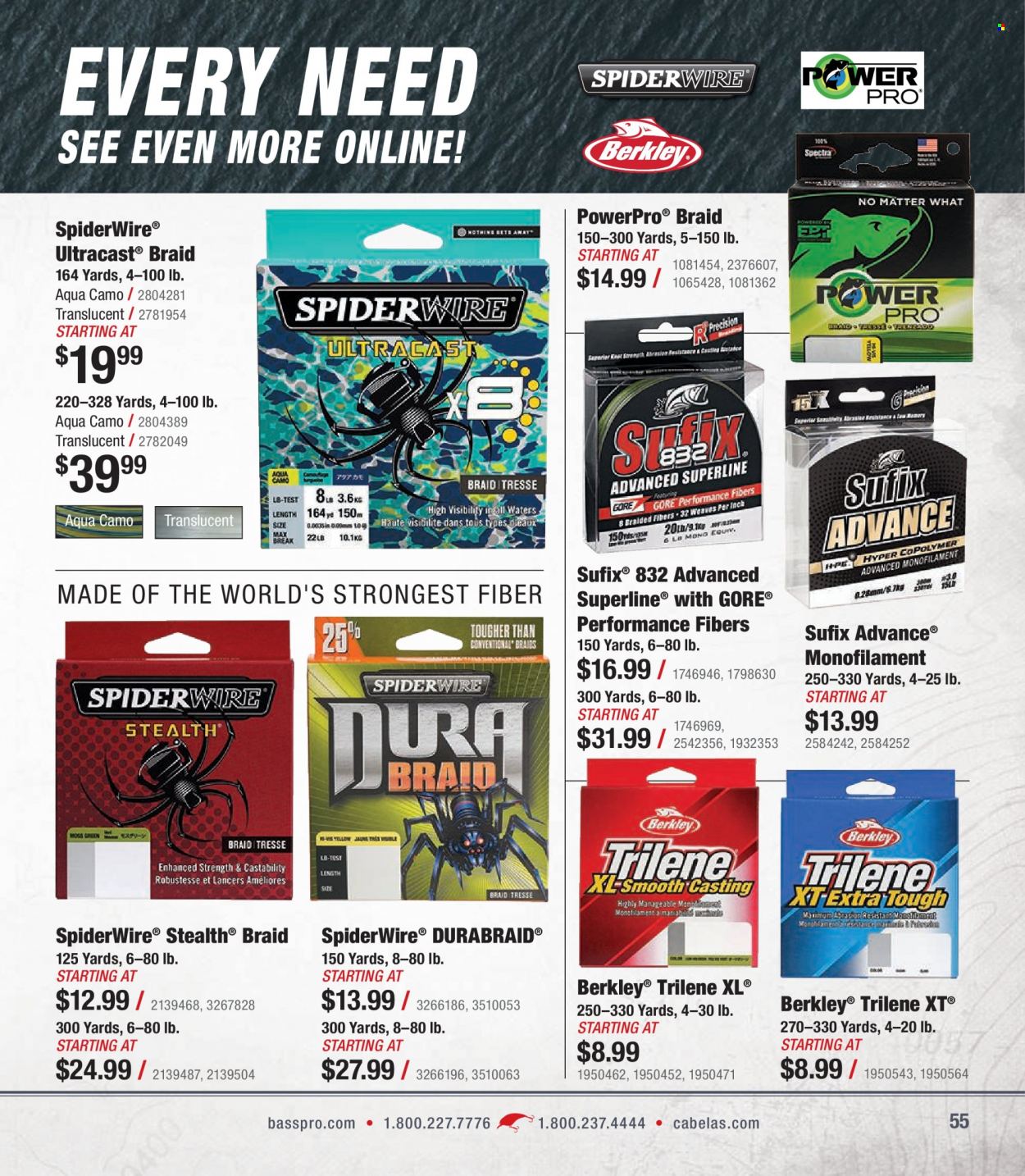 Bass Pro Shops flyer . Page 55.