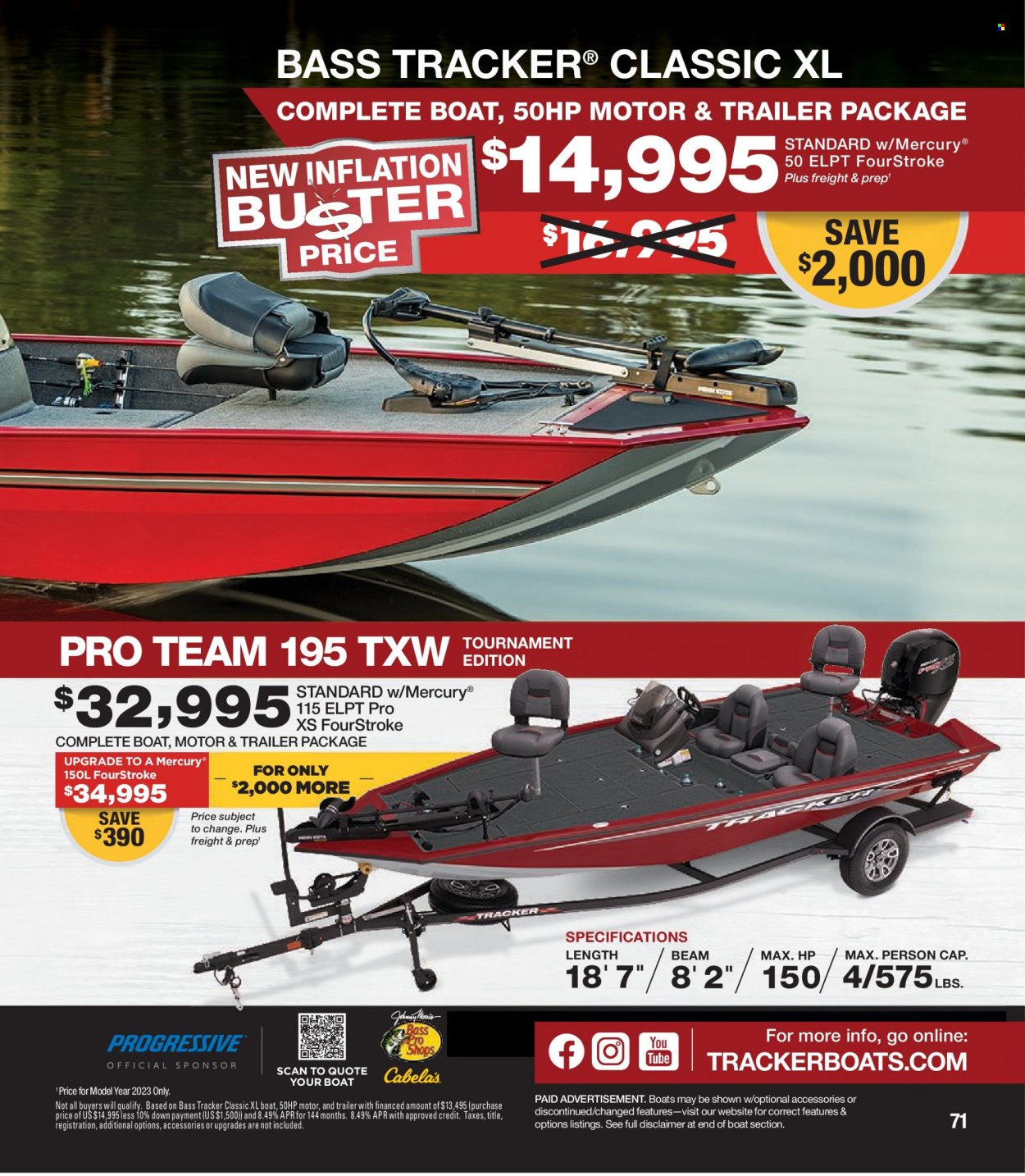 Bass Pro Shops flyer . Page 71.