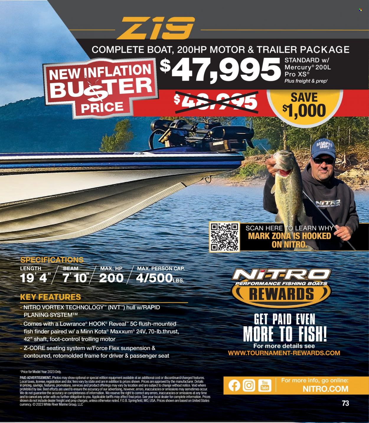 Bass Pro Shops flyer . Page 73.