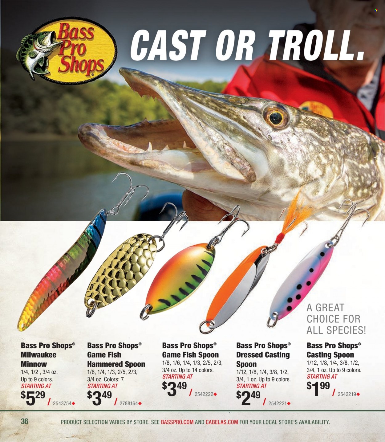Bass Pro Shops flyer . Page 36.