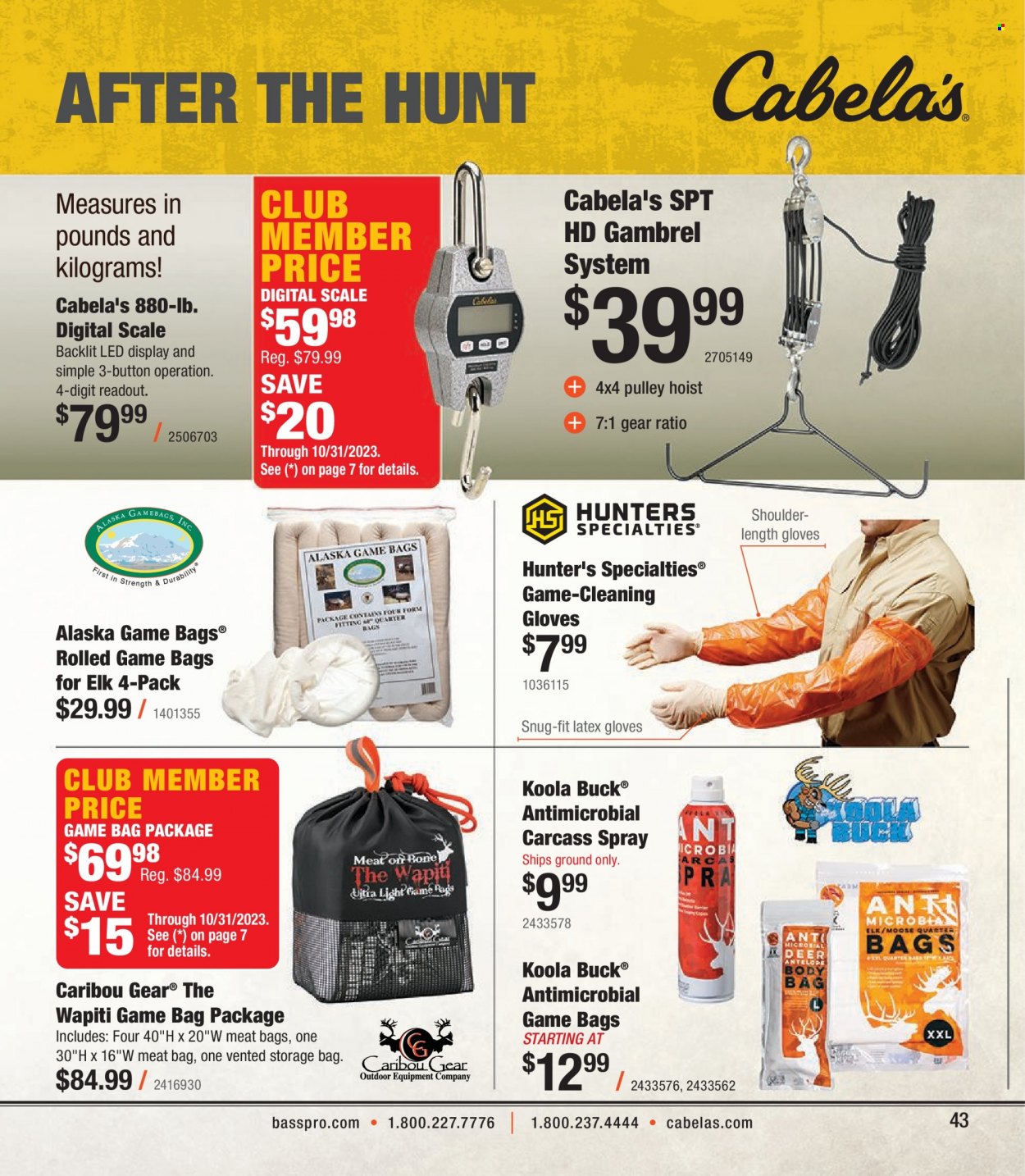 Bass Pro Shops flyer . Page 43.