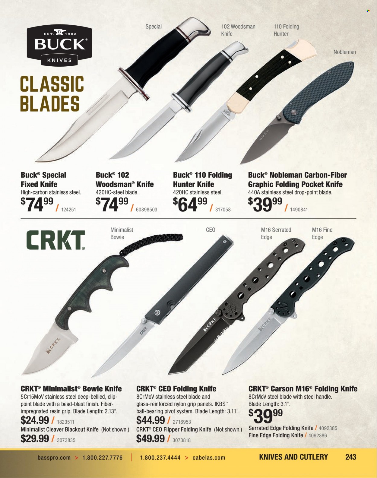 Bass Pro Shops flyer . Page 243.