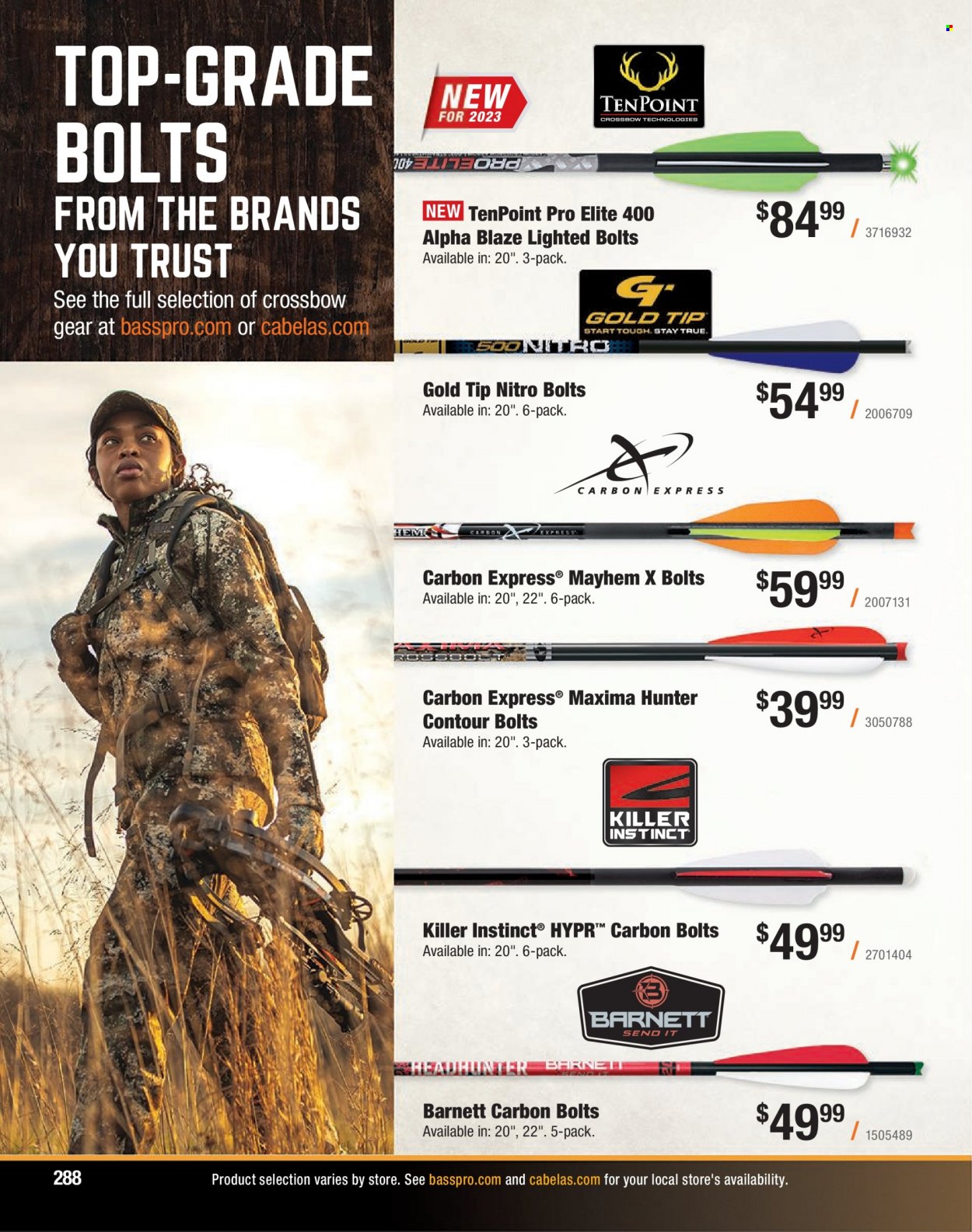 Bass Pro Shops flyer . Page 288.