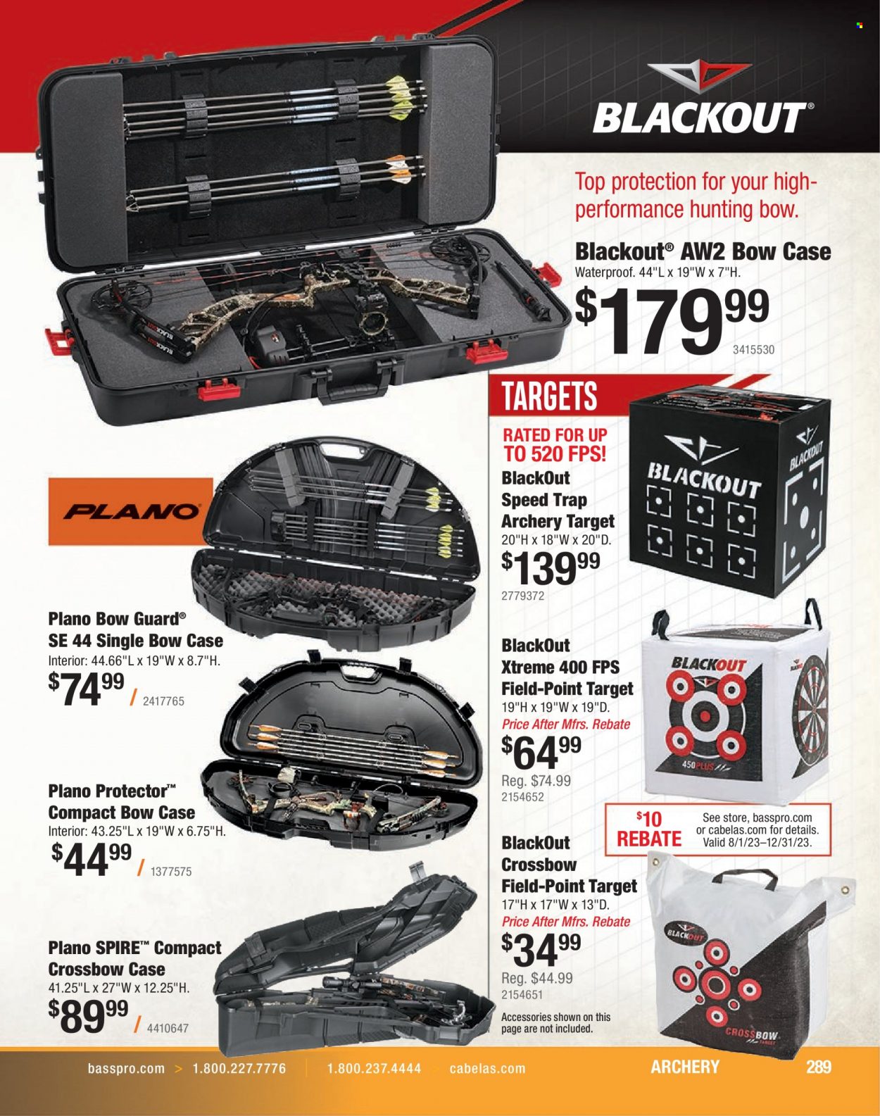 Bass Pro Shops flyer . Page 289.