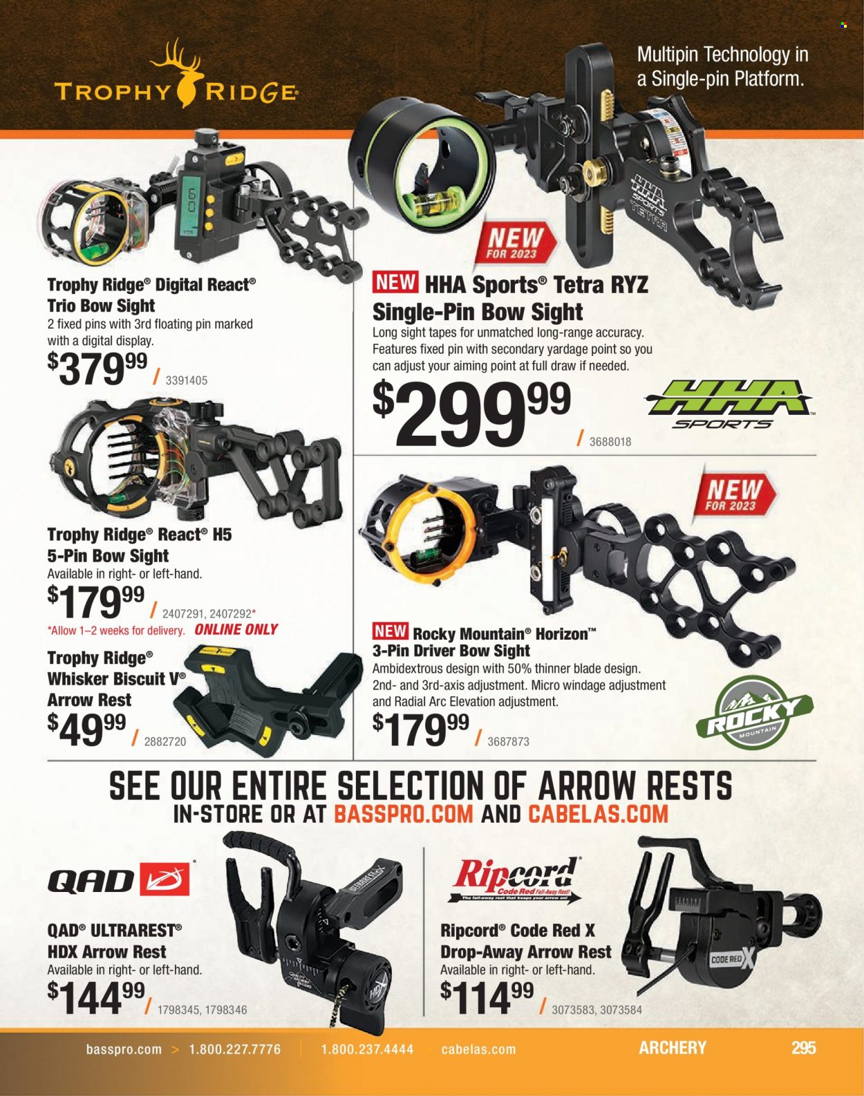 Bass Pro Shops flyer . Page 295.