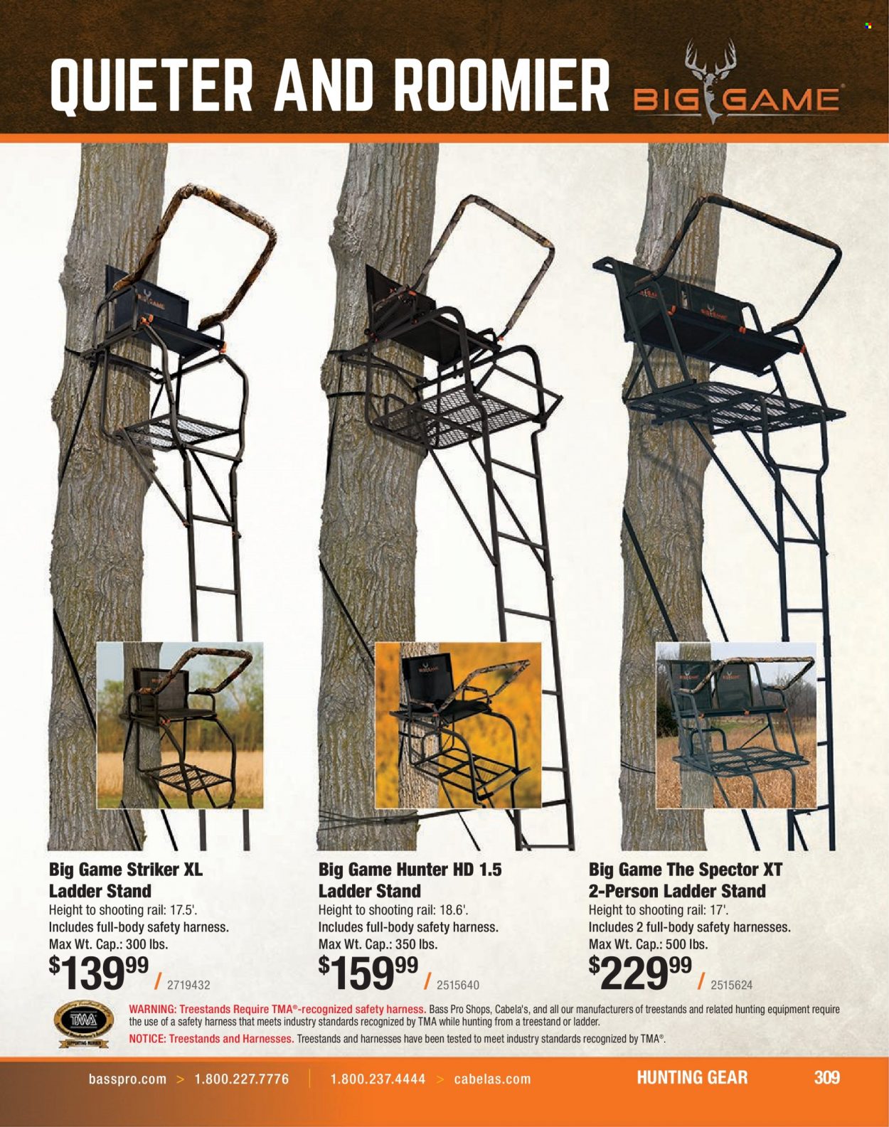 Bass Pro Shops flyer . Page 309.